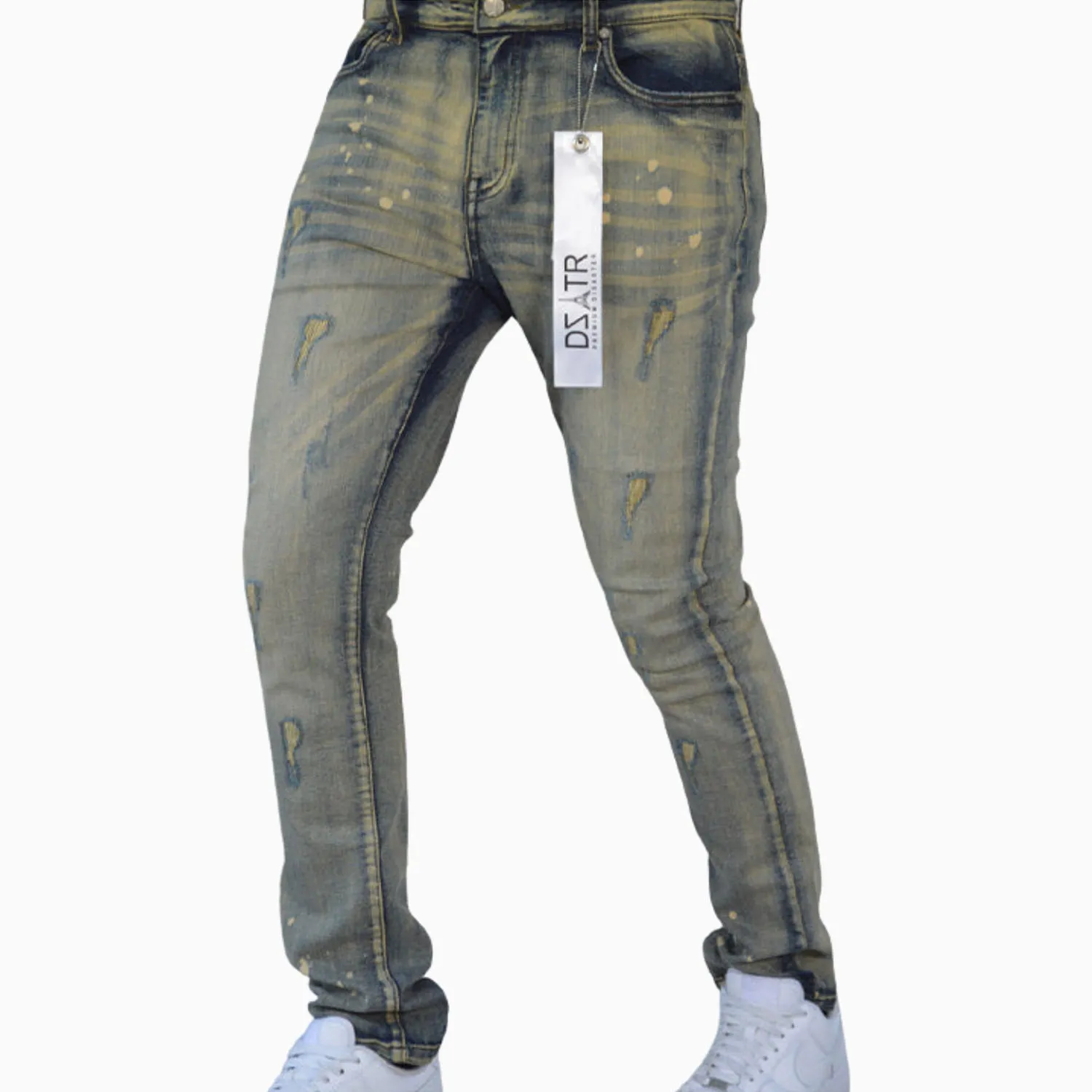 Men's Whisker Denim Jeans Pant