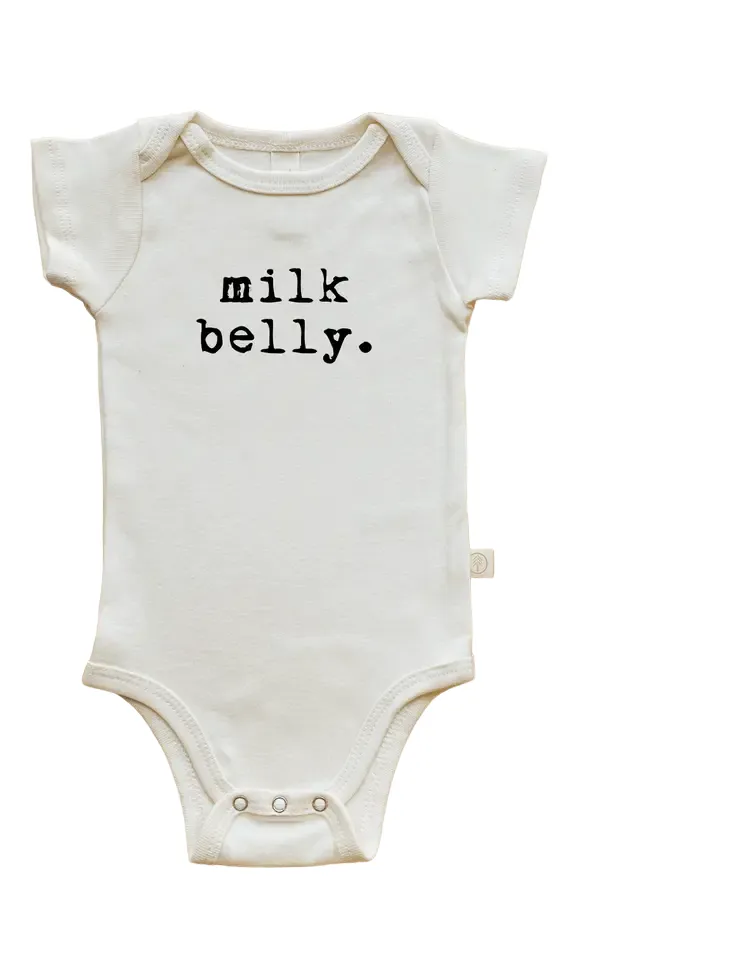 Milk Belly Organic Cotton Baby Bodysuit | Short Sleeve