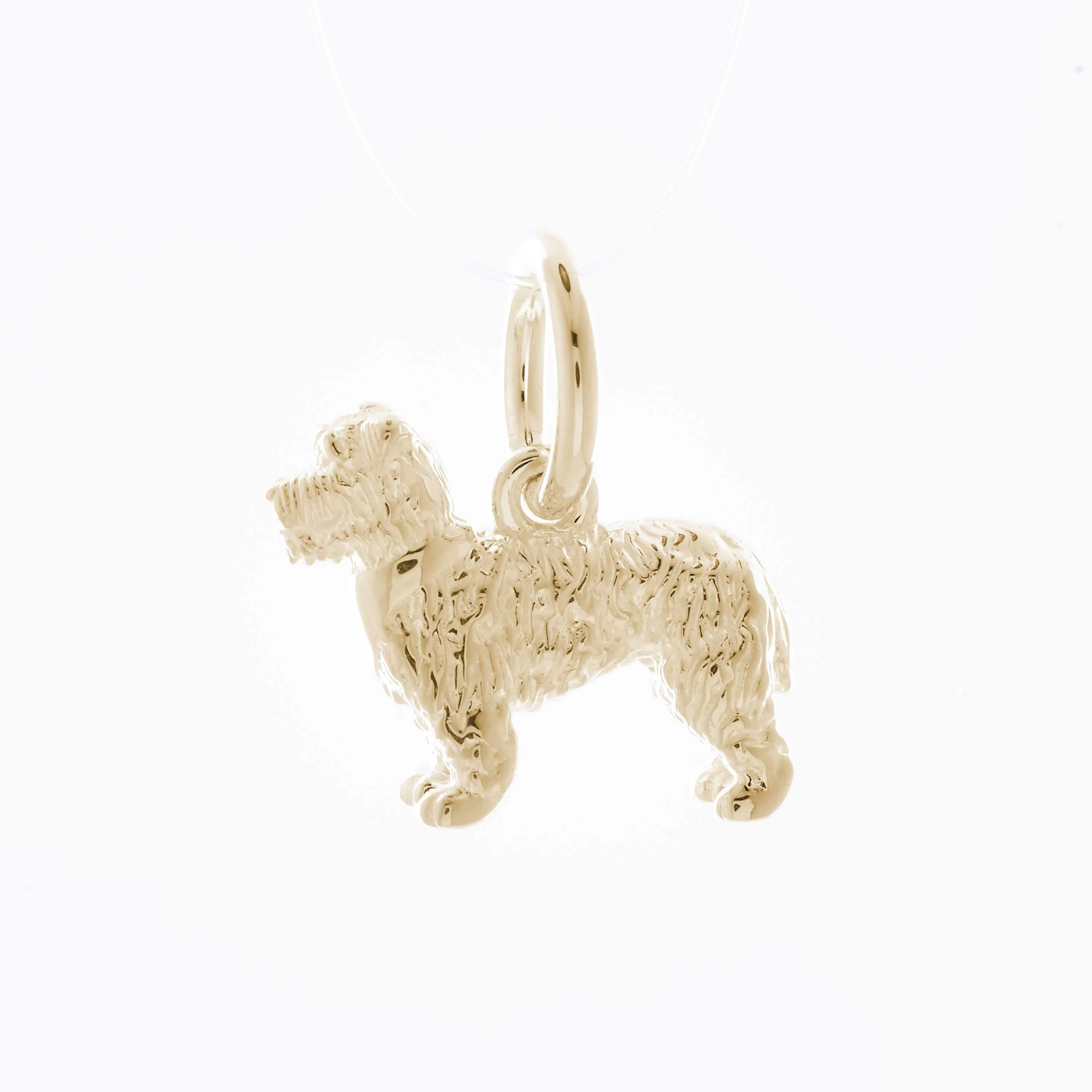 Miniature Schnauzer Solid Gold Dog Charm