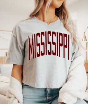 Mississippi State Inspired Cropped Bella Canvas Tee