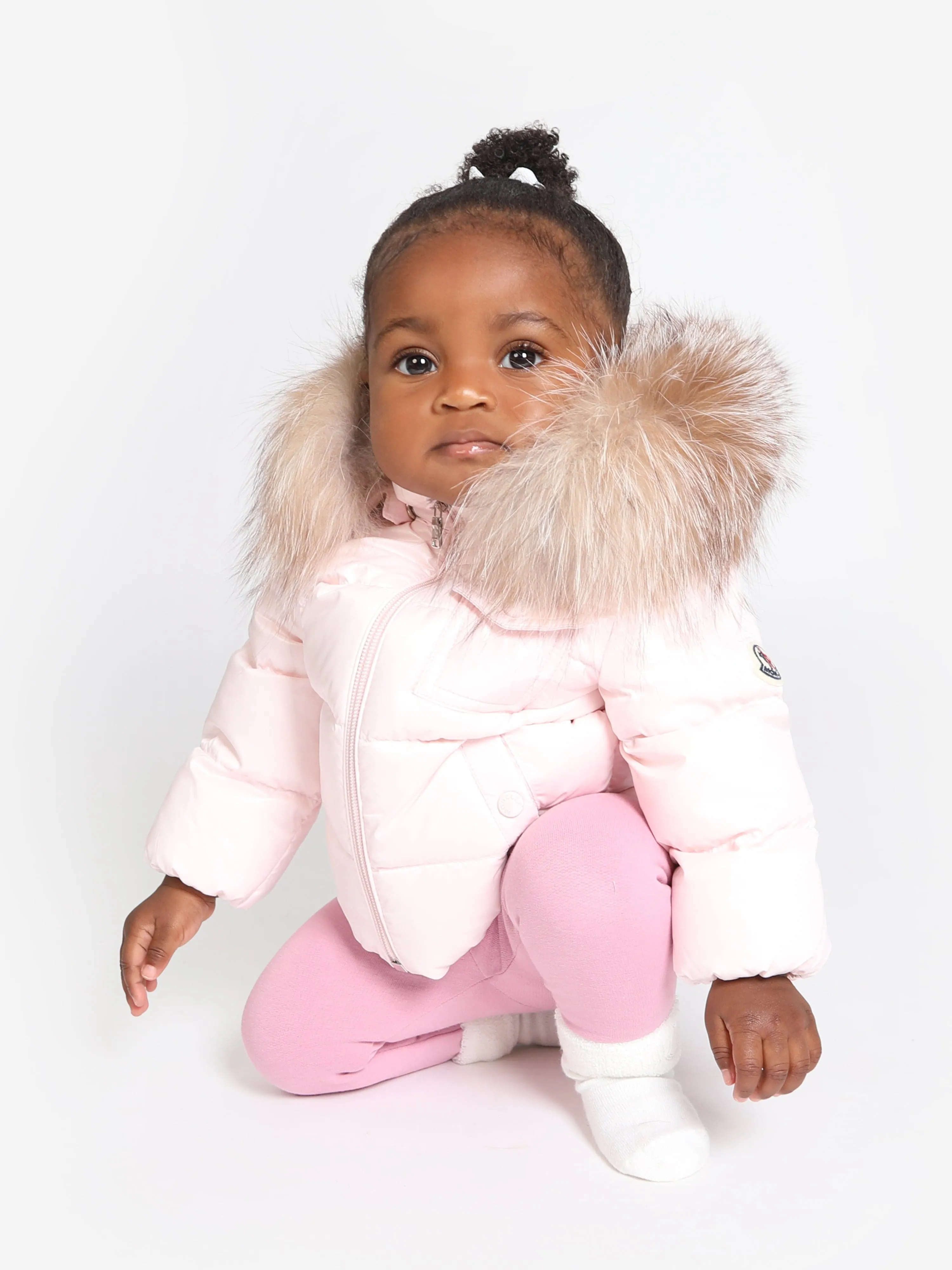 Moncler Enfant Baby Girls Down Padded K2 Jacket in Pink