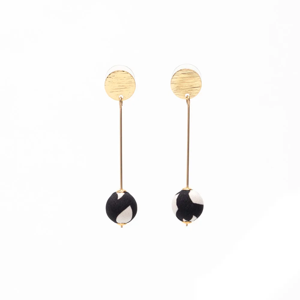 Monochrome Pin Ball Earrings