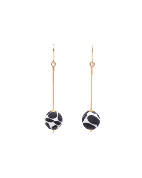 Monochrome Pin Ball Hook Earrings