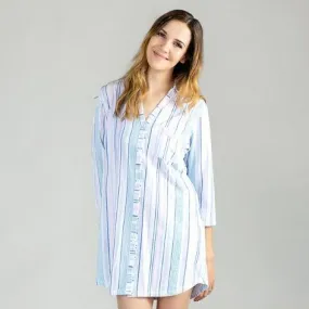 Multi Stripe  Boyfriend Sleepshirt