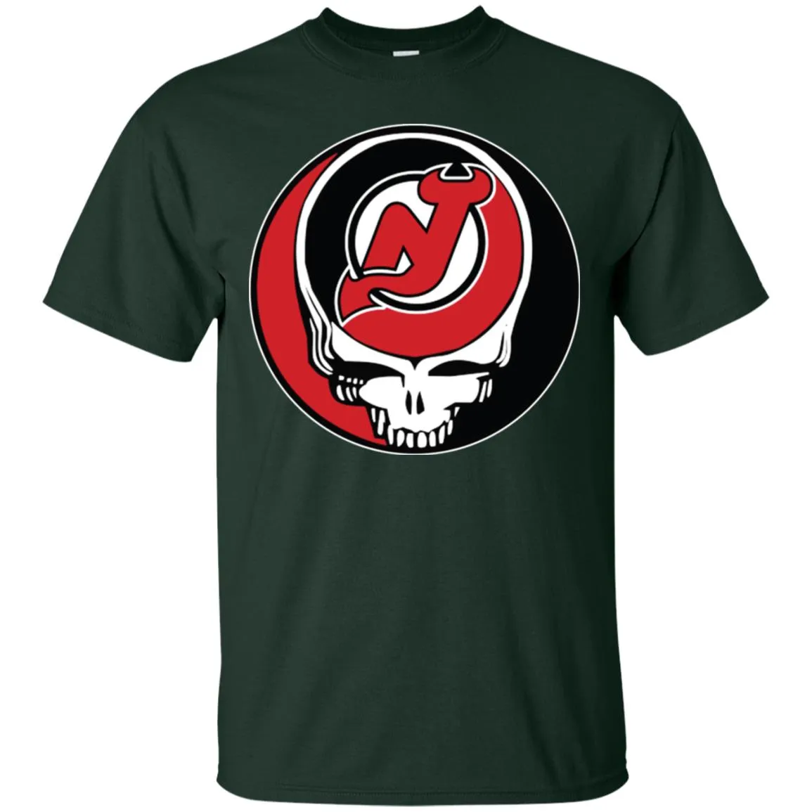 New Jersey Devils Grateful Dead Steal Your Face Hockey Nhl Shirts