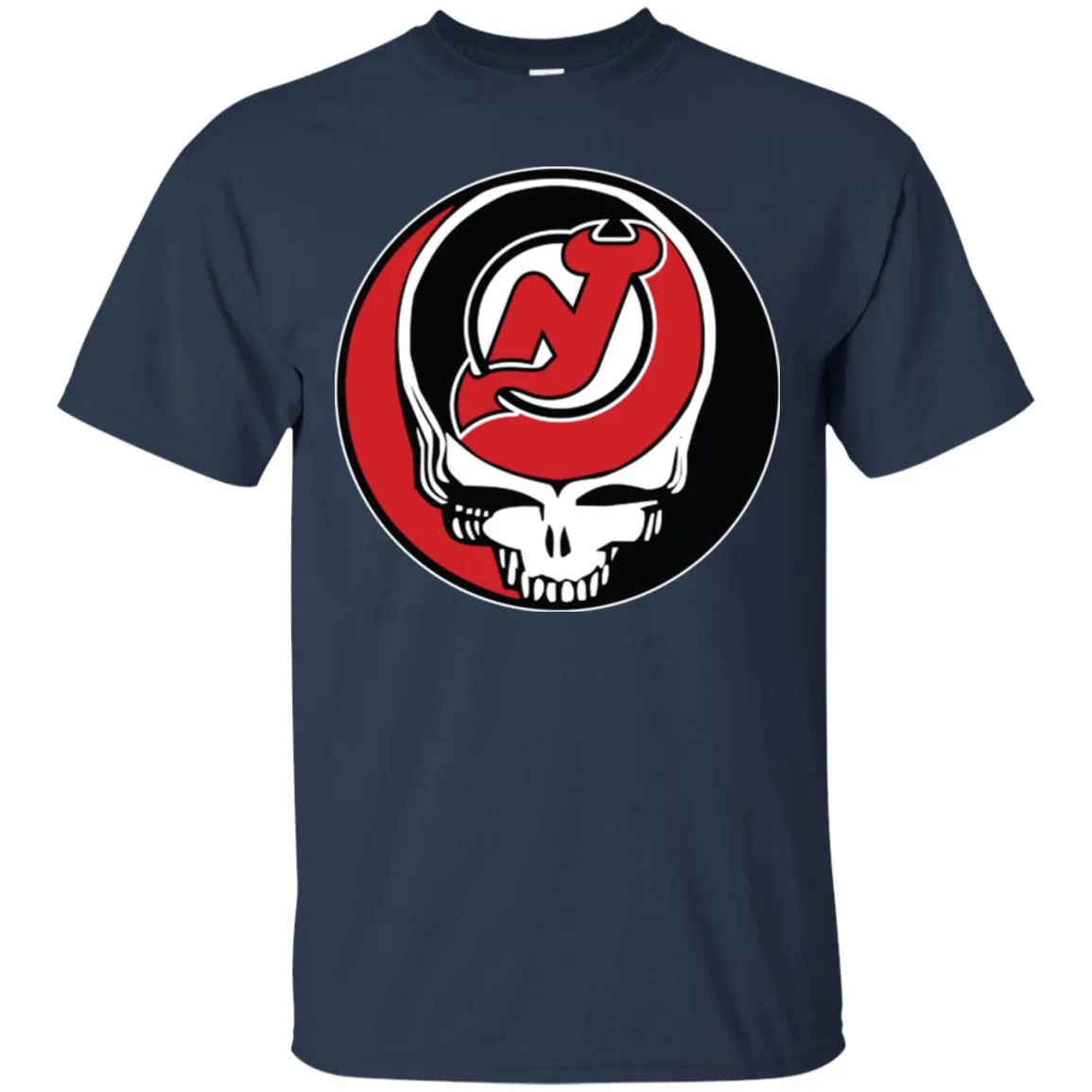 New Jersey Devils Grateful Dead Steal Your Face Hockey Nhl Shirts