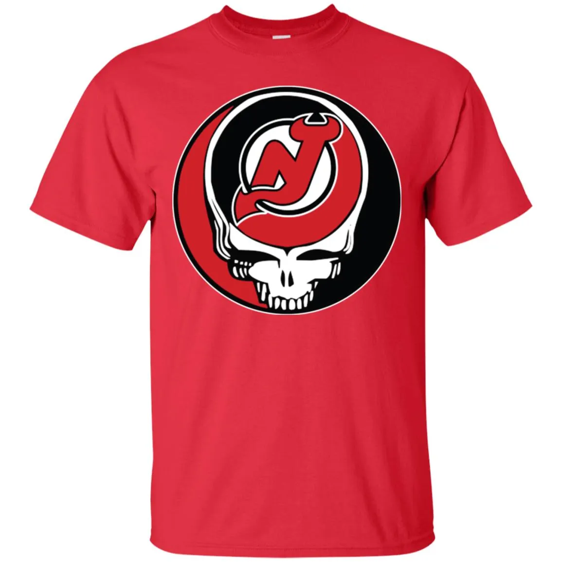 New Jersey Devils Grateful Dead Steal Your Face Hockey Nhl Shirts