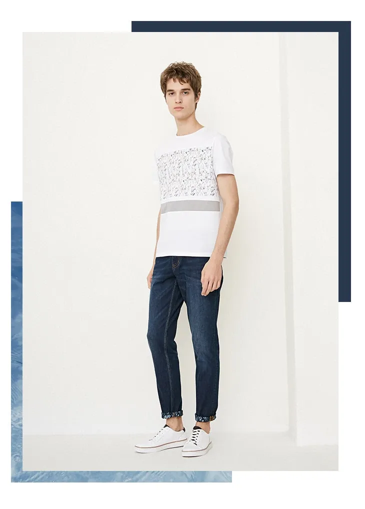 New men's micro-elastic jeans