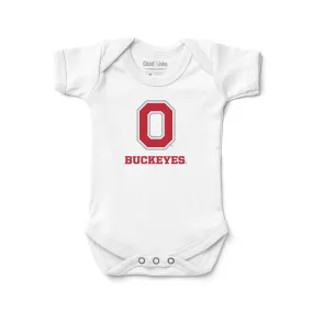 Ohio State Buckeyes Block O with Wordmark Logo Bodysuit