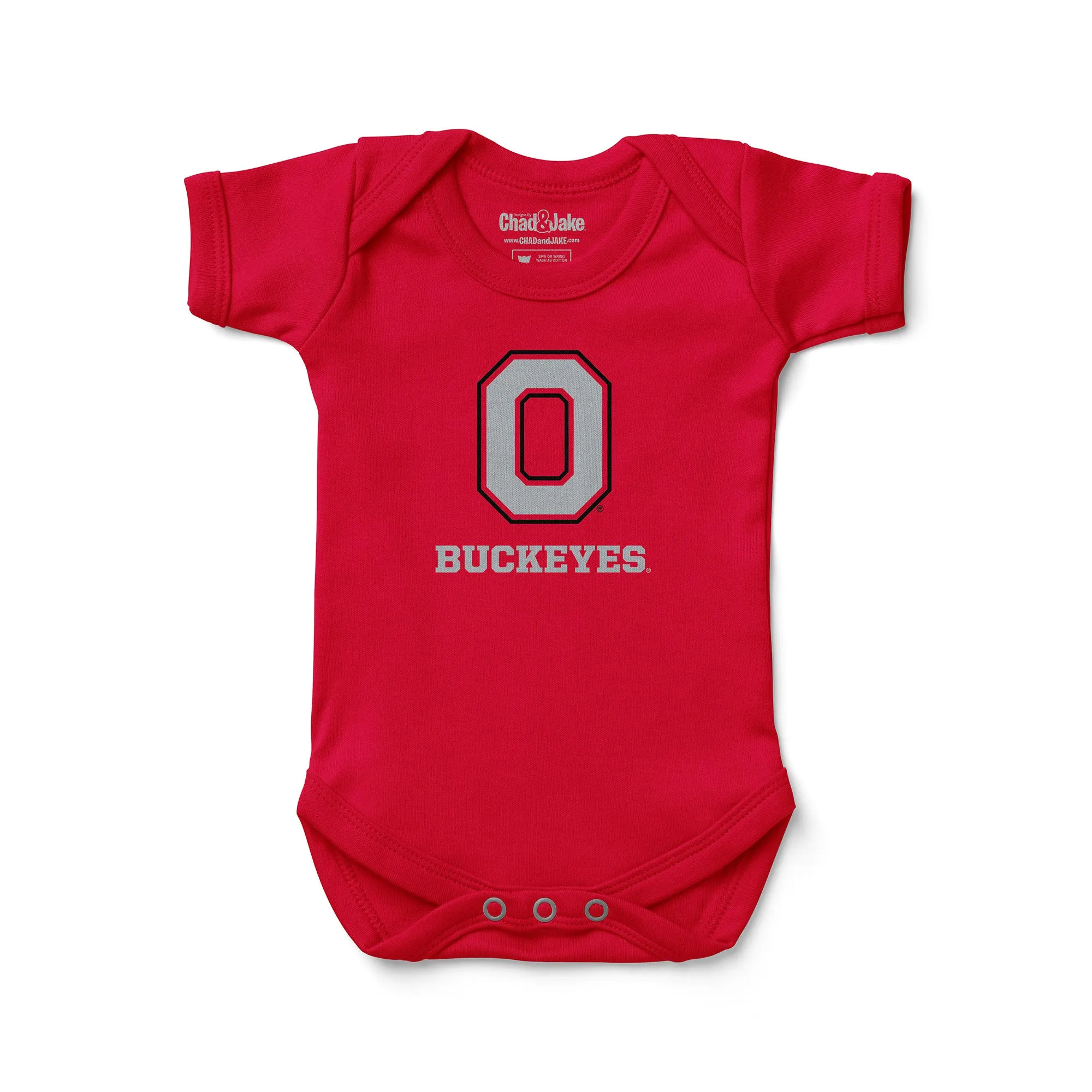 Ohio State Buckeyes Block O with Wordmark Logo Bodysuit