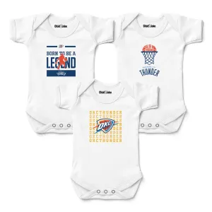 Oklahoma City Thunder 3-Pack Bodysuits