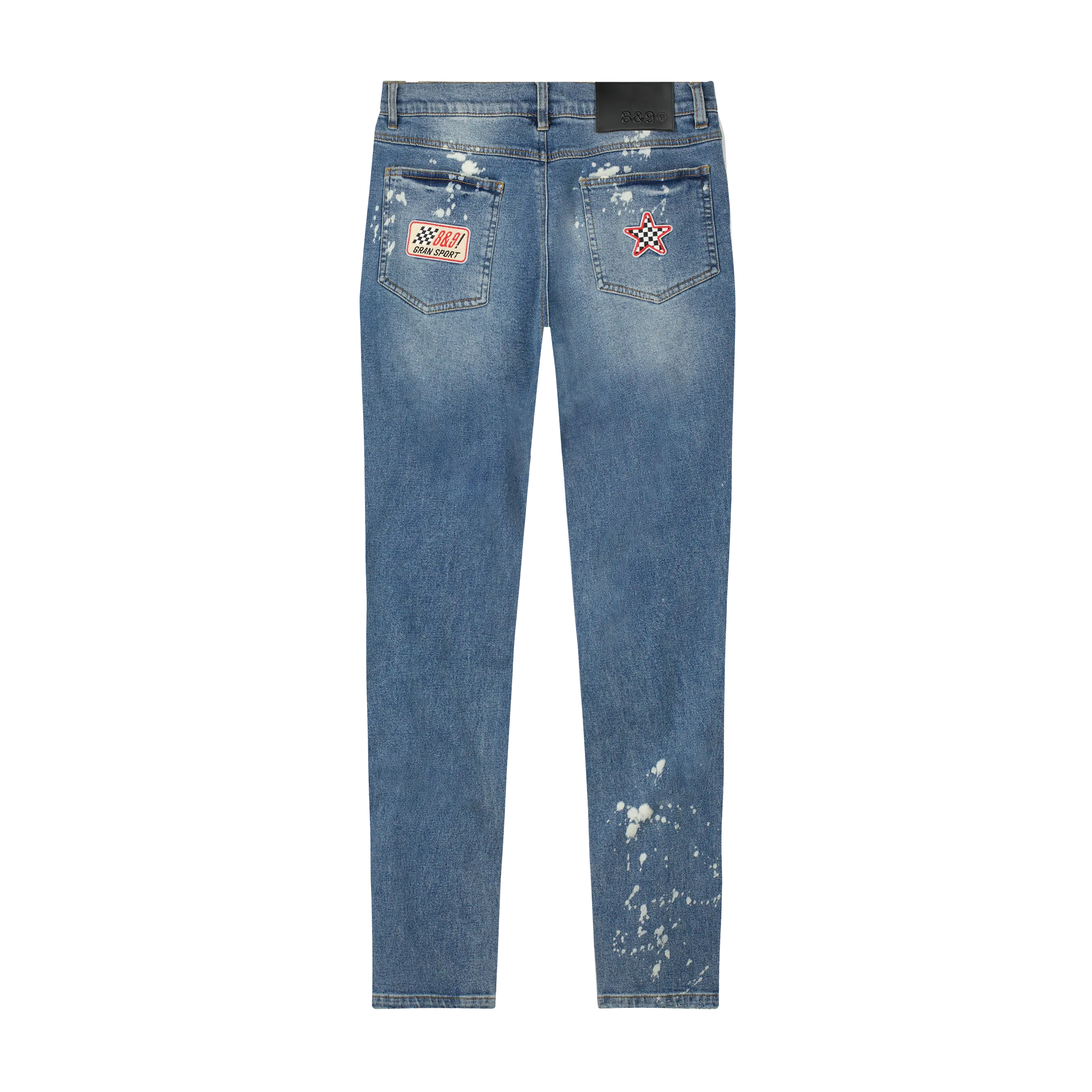 On 1 Patch Denim Jeans Blue