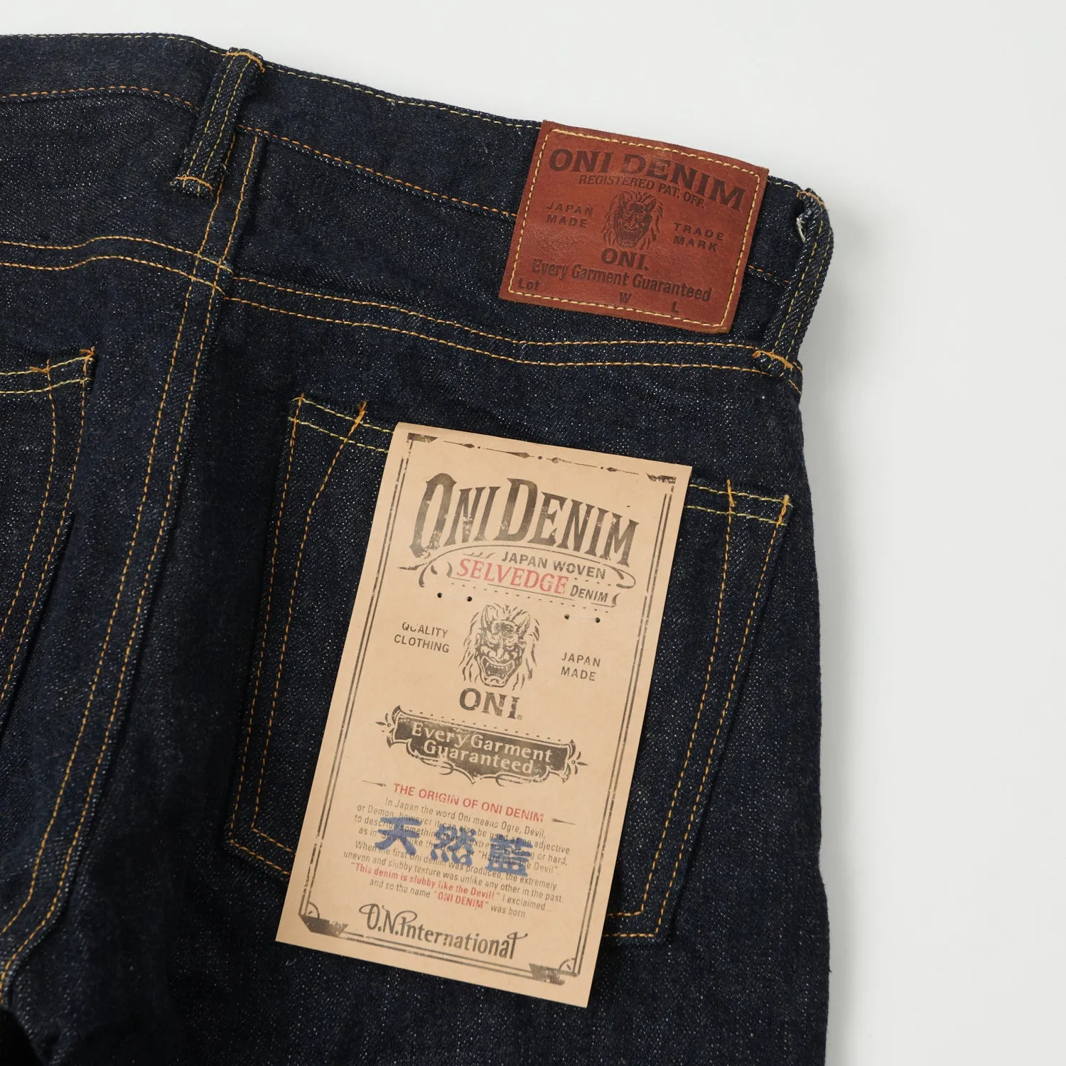 ONI 525-NI 16.5oz Natural Indigo Relaxed Tapered Jean - One Wash