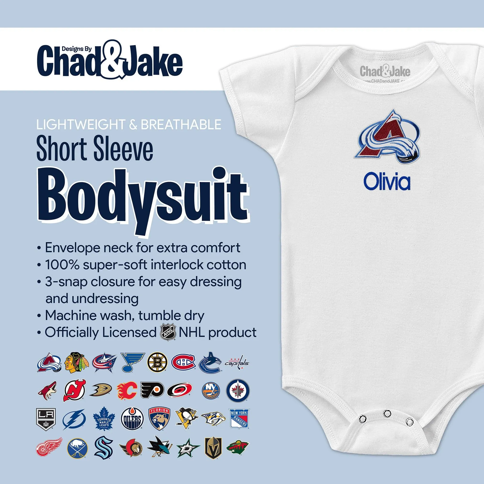 Personalized Colorado Avalanche Bodysuit