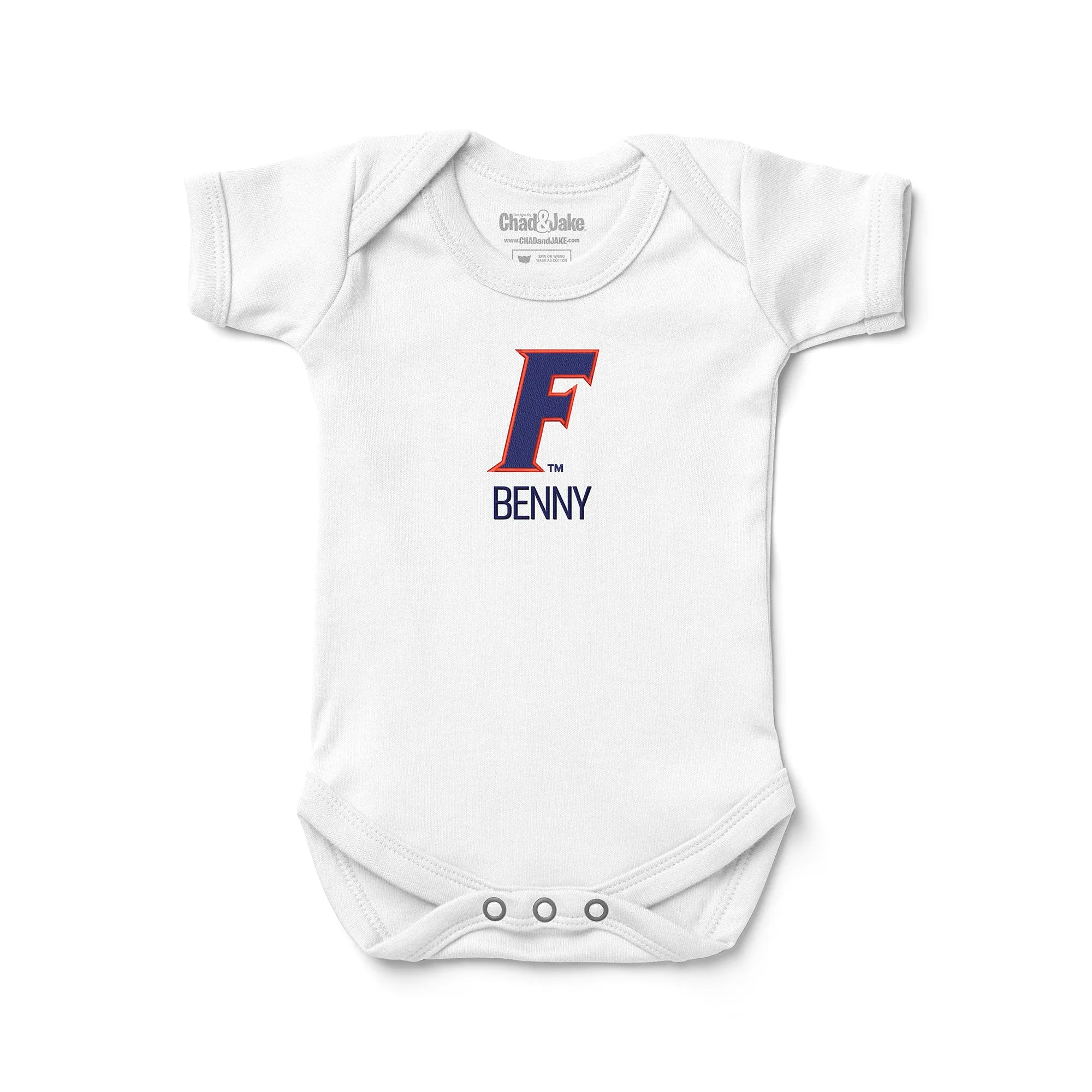 Personalized Florida Gators Slanted F Bodysuit