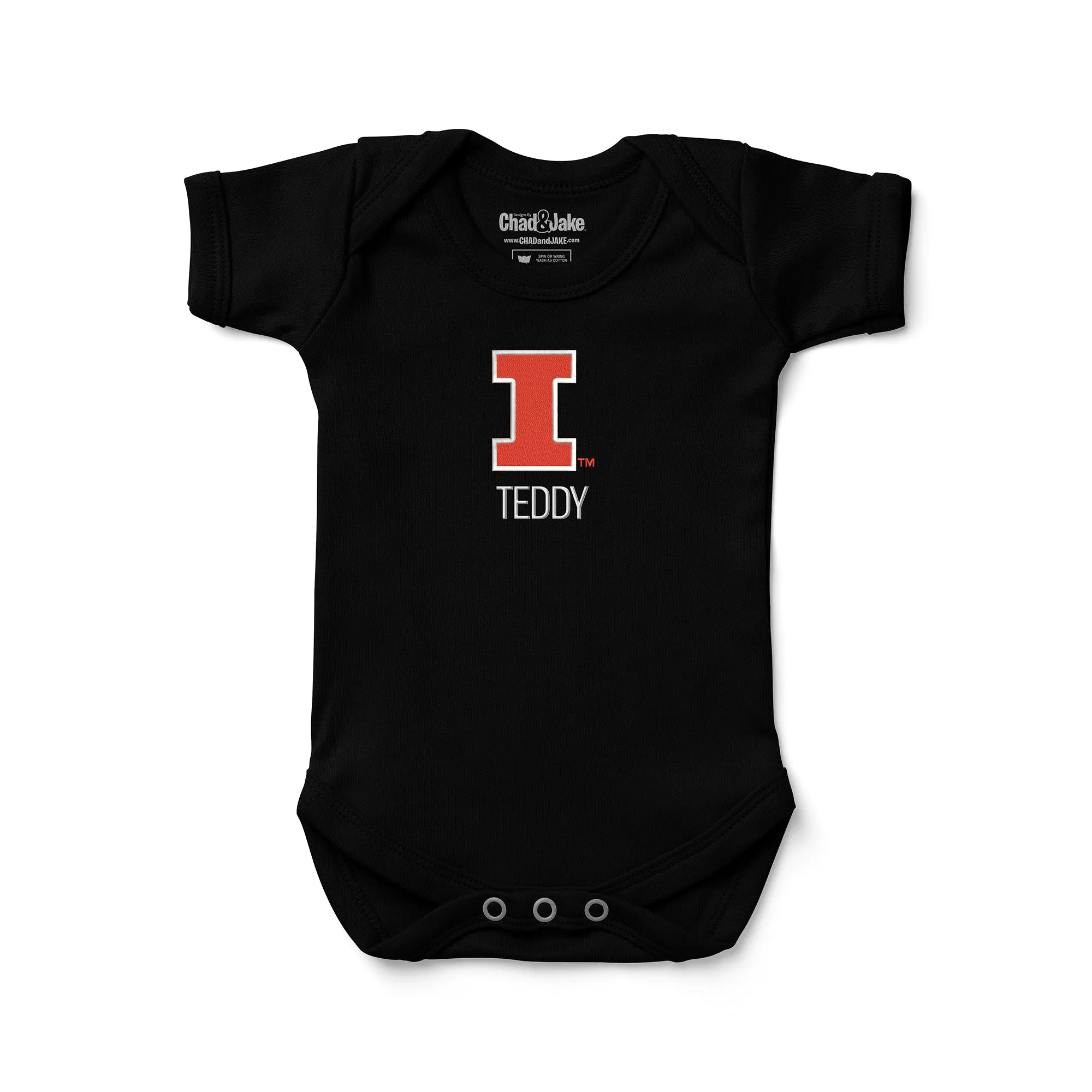 Personalized Illinois Fighting Illini Bodysuit