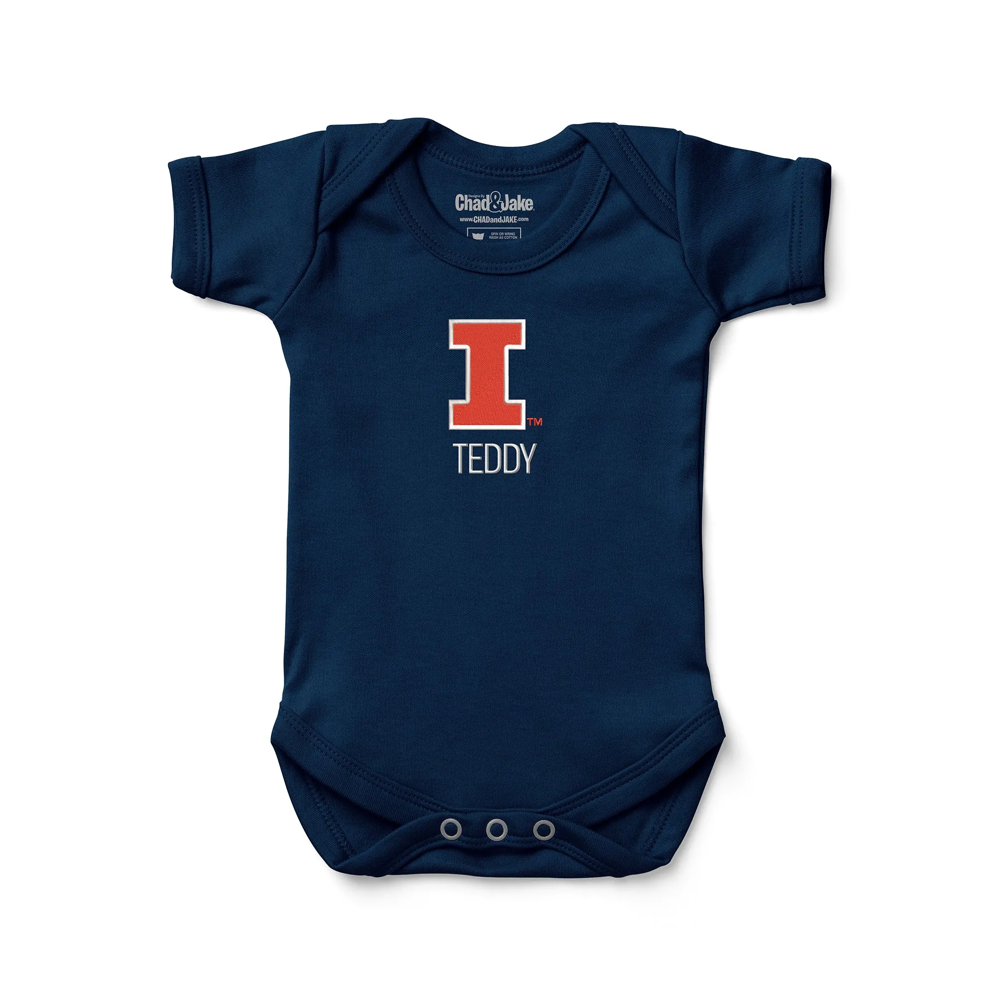 Personalized Illinois Fighting Illini Bodysuit