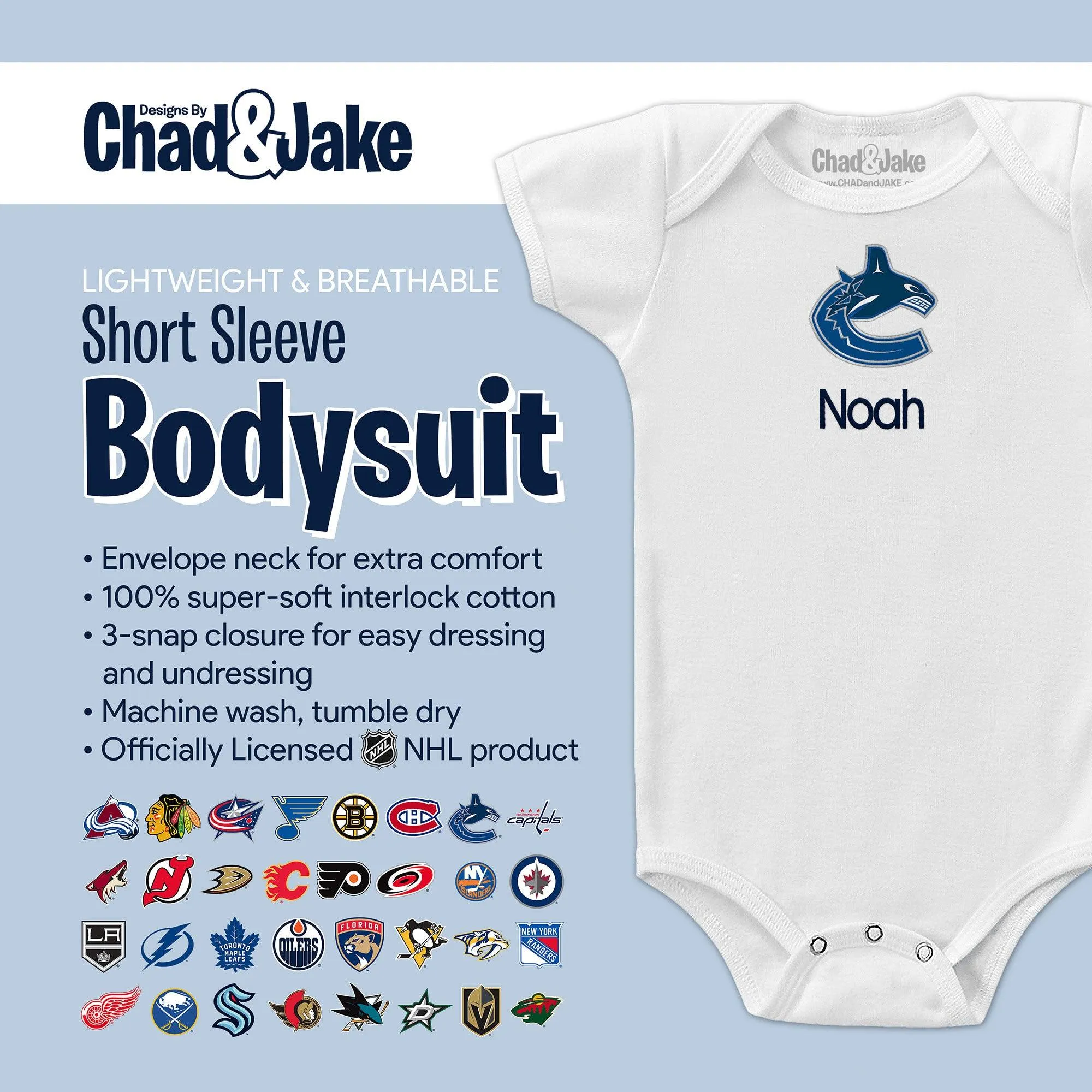 Personalized Vancouver Canucks Bodysuit