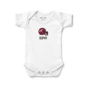 Personalized Virginia Tech Hokies Helmet Bodysuit