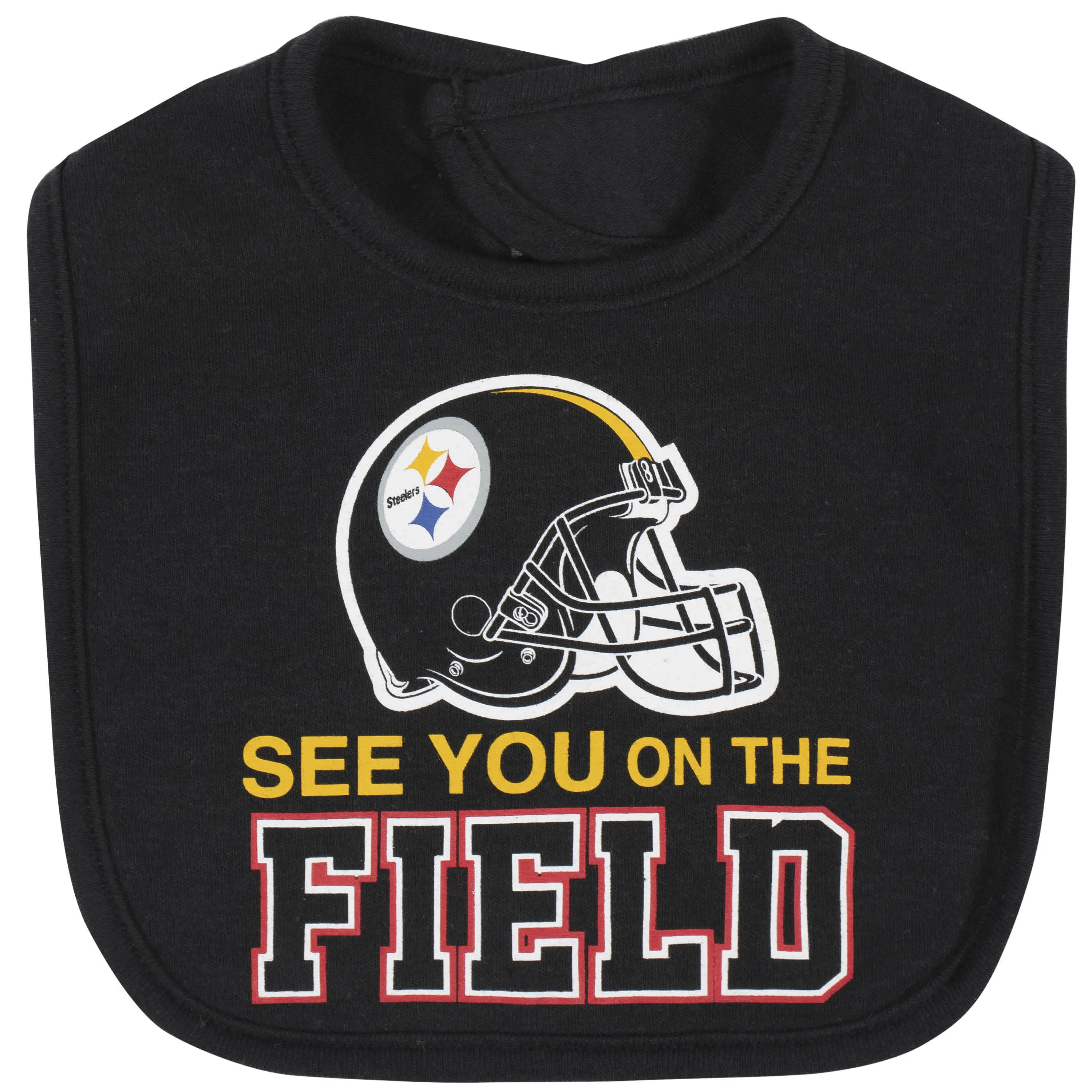 Pittsburgh Steelers 3-Piece Baby Boys Bodysuit, Bib, and Cap Set