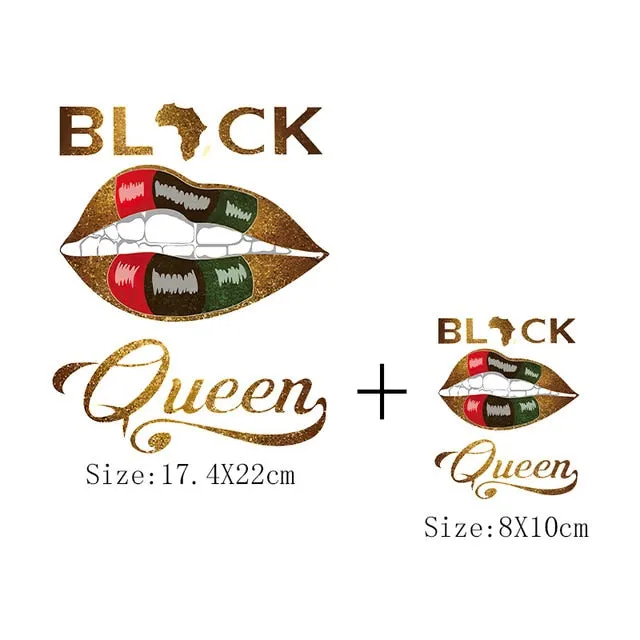 Print Lips Patches For Clothes Heat Transfer Thermal Stickers DIY Washable T-Shirts Iron On Transfer  Girls Lips Patches