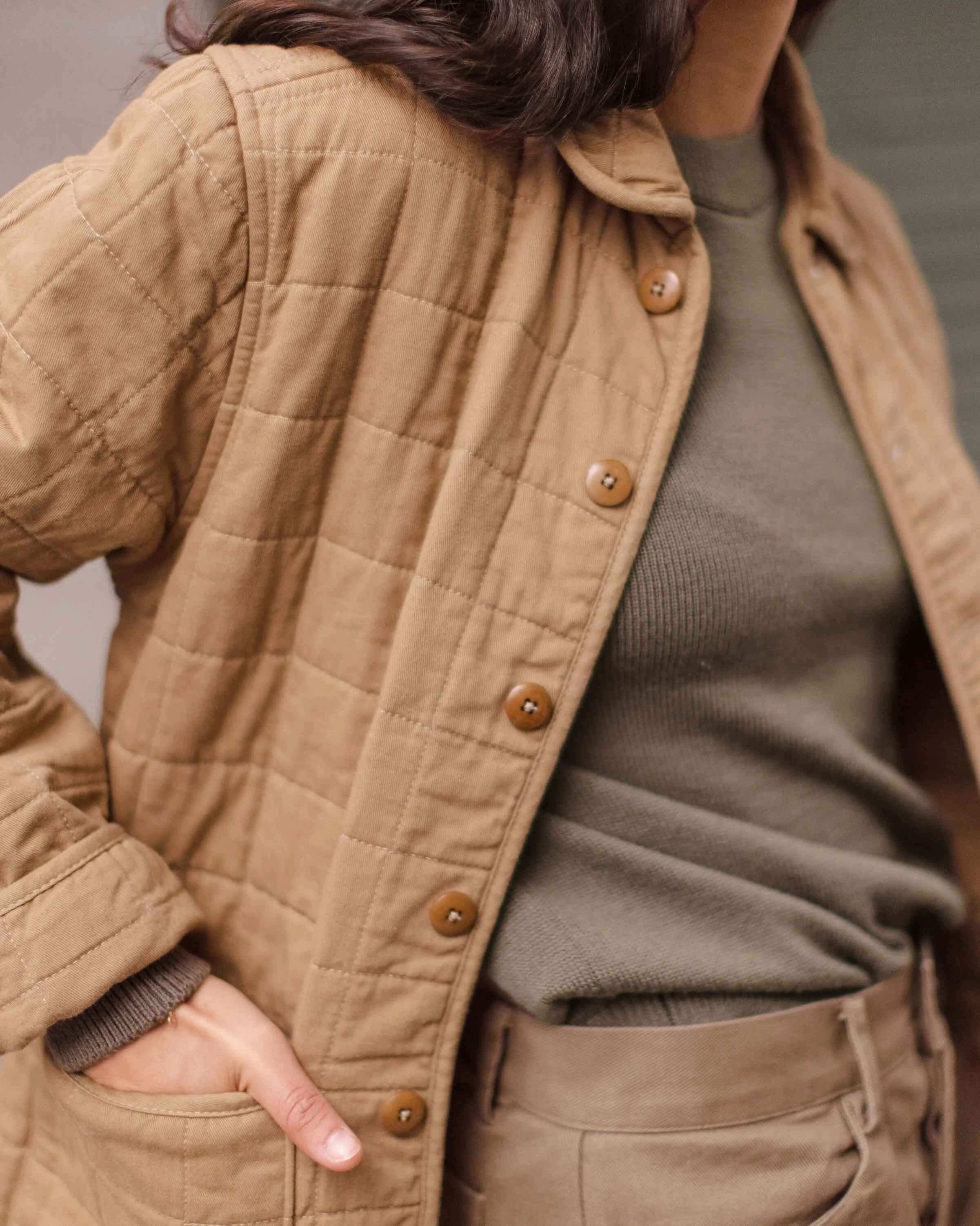 Quilted Kite Jacket | Chai