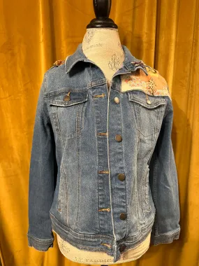 QUILTED PATCH JEAN JACKET