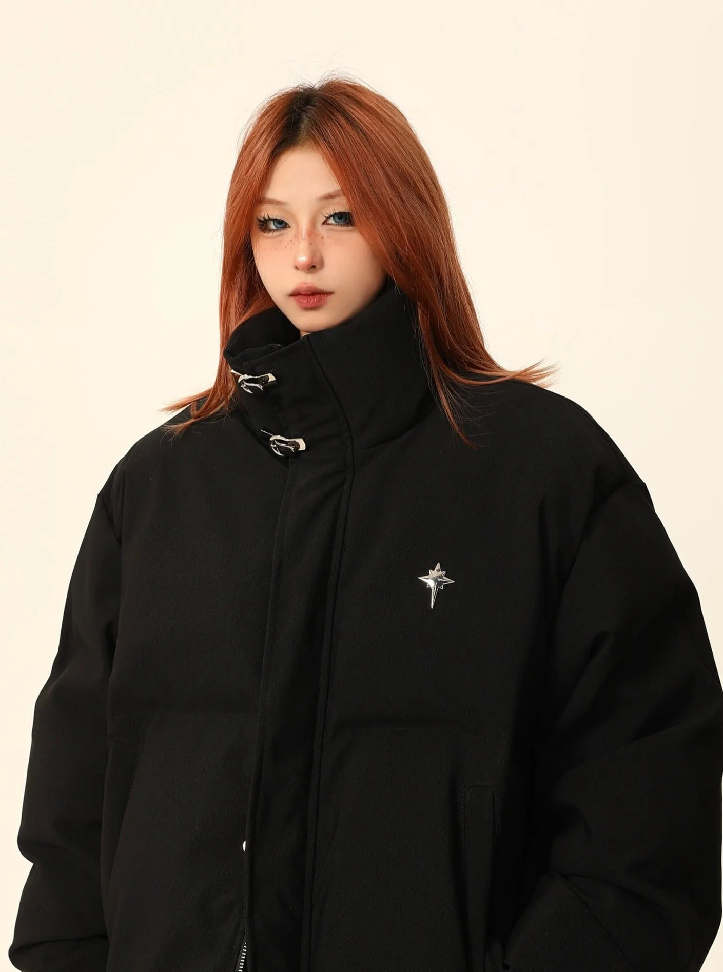 Quilted Stand Collar Padded Jacket