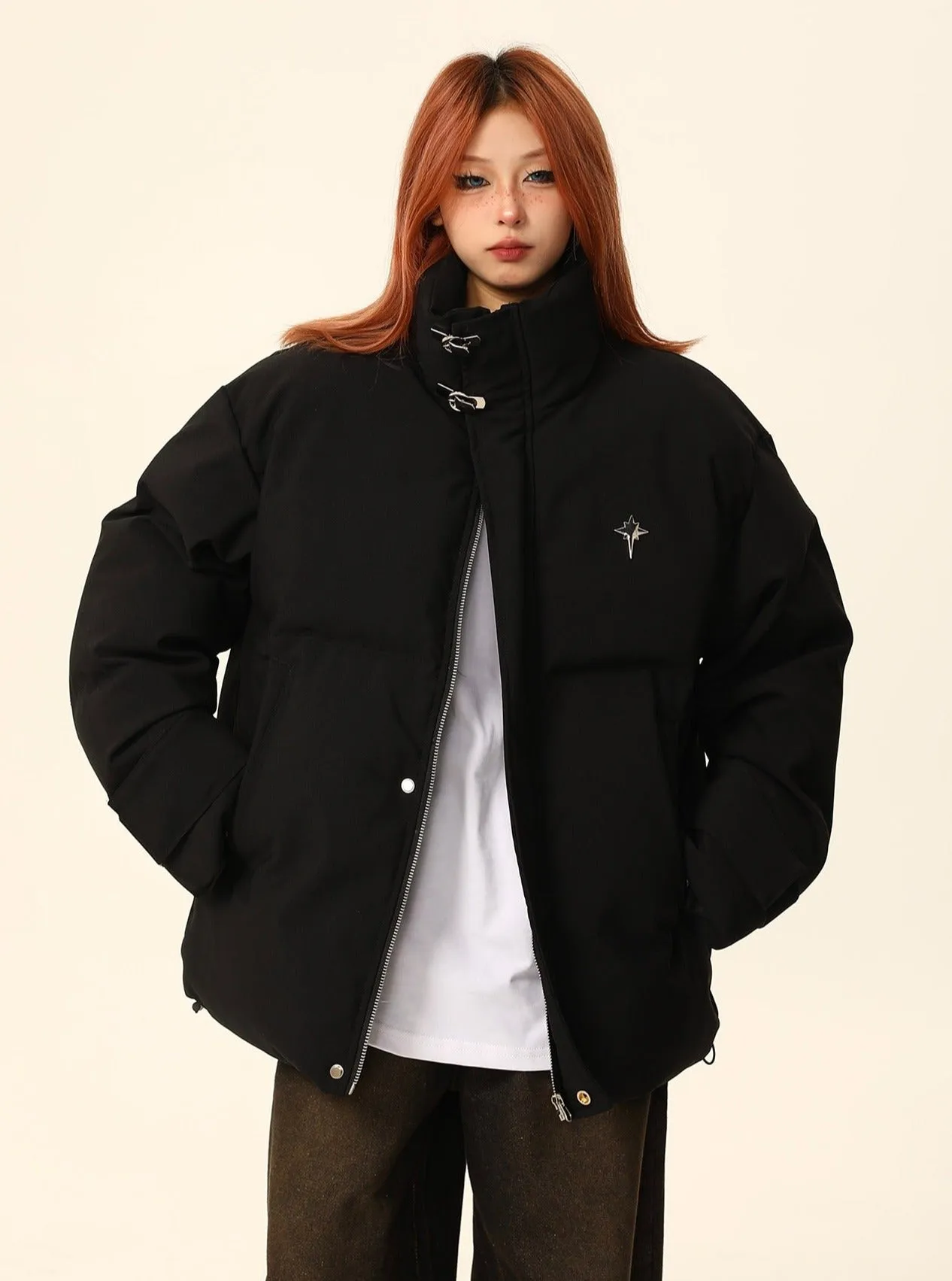 Quilted Stand Collar Padded Jacket