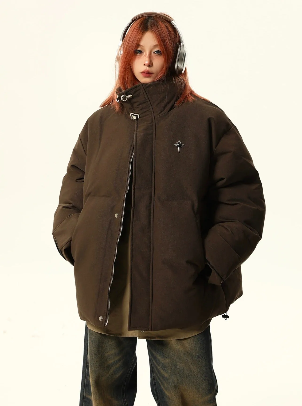 Quilted Stand Collar Padded Jacket