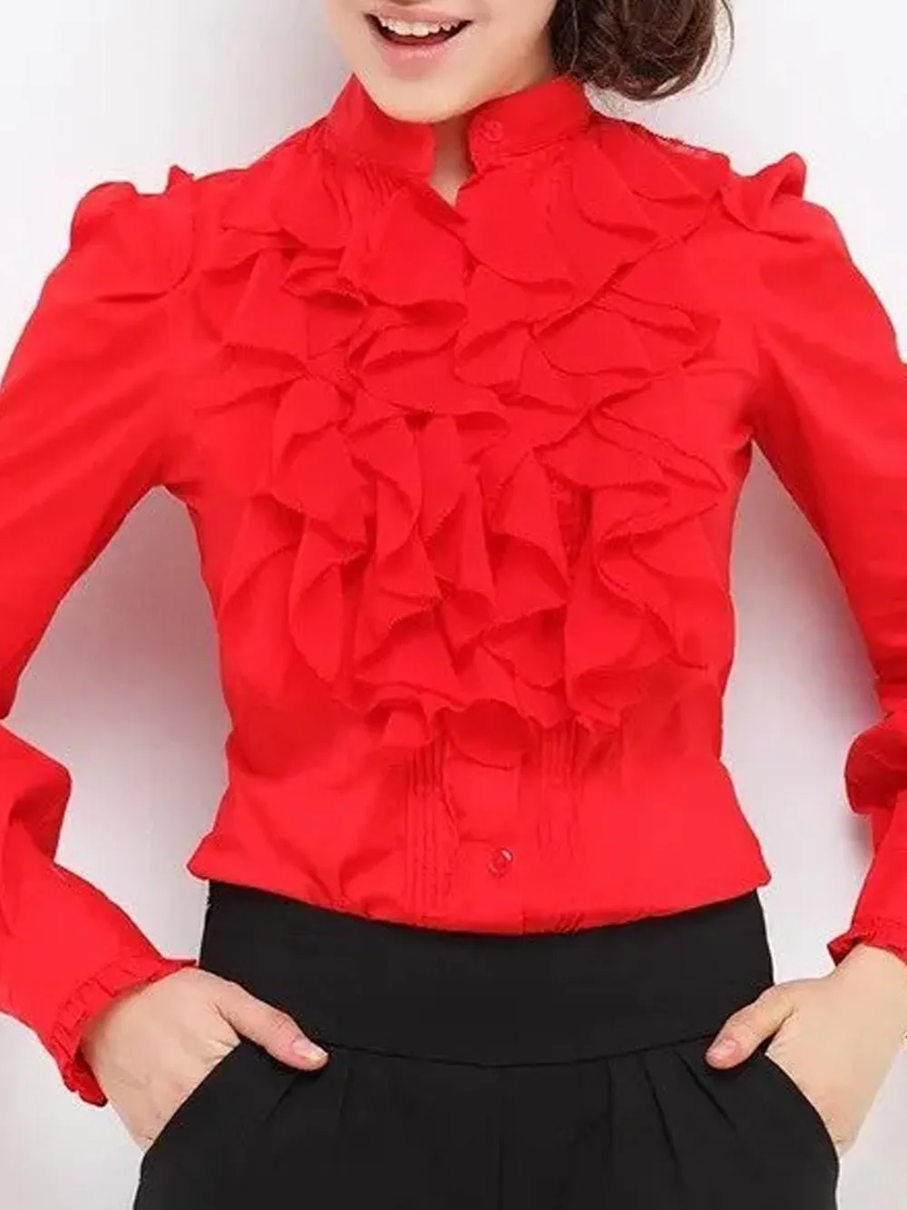 Quinn Ruffles Long Sleeve Top