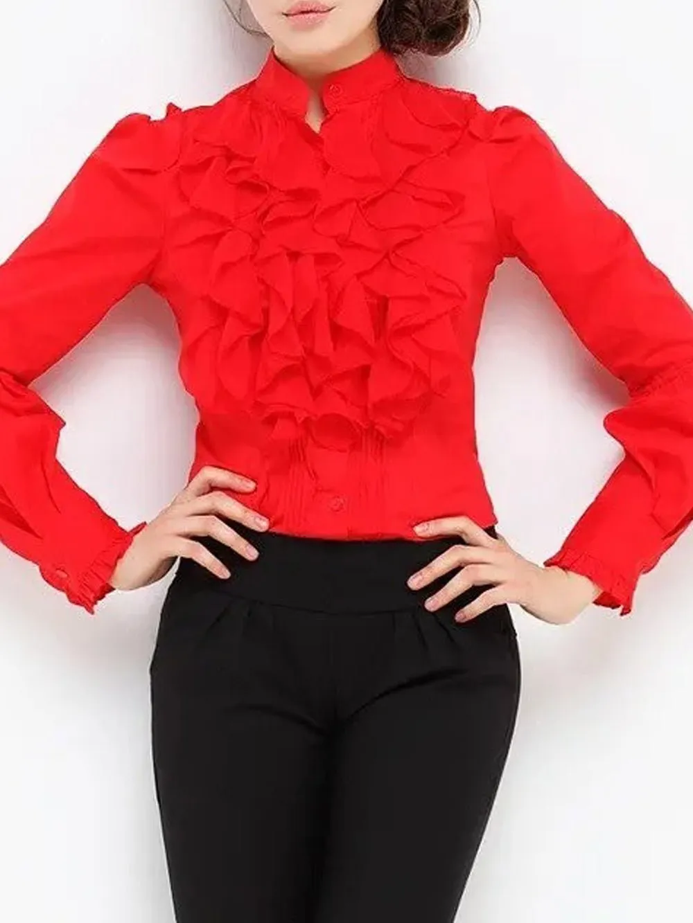 Quinn Ruffles Long Sleeve Top