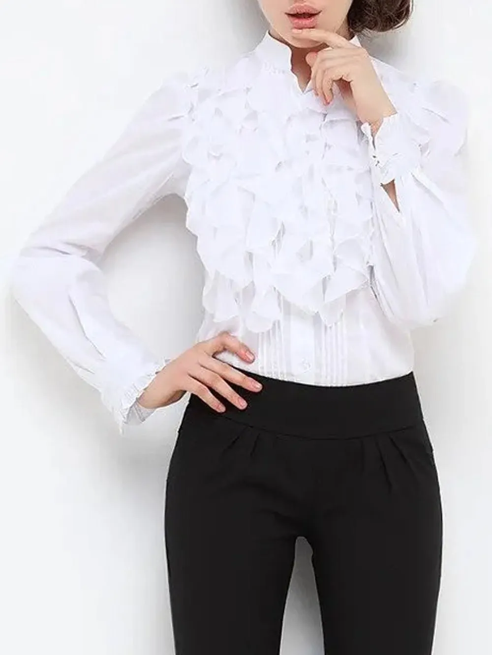 Quinn Ruffles Long Sleeve Top