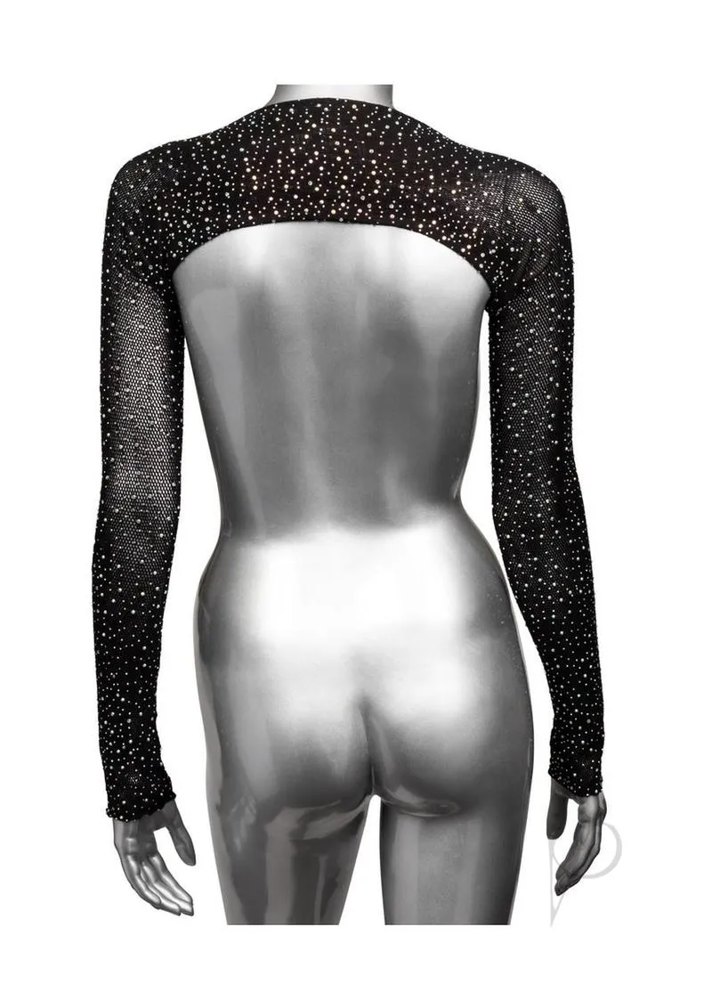 Radiance Shoulder Shrug with Rhinestone Dots Black