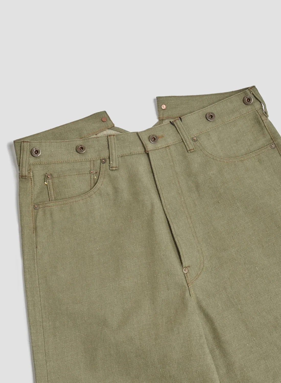 Railman Denim Pant in Green