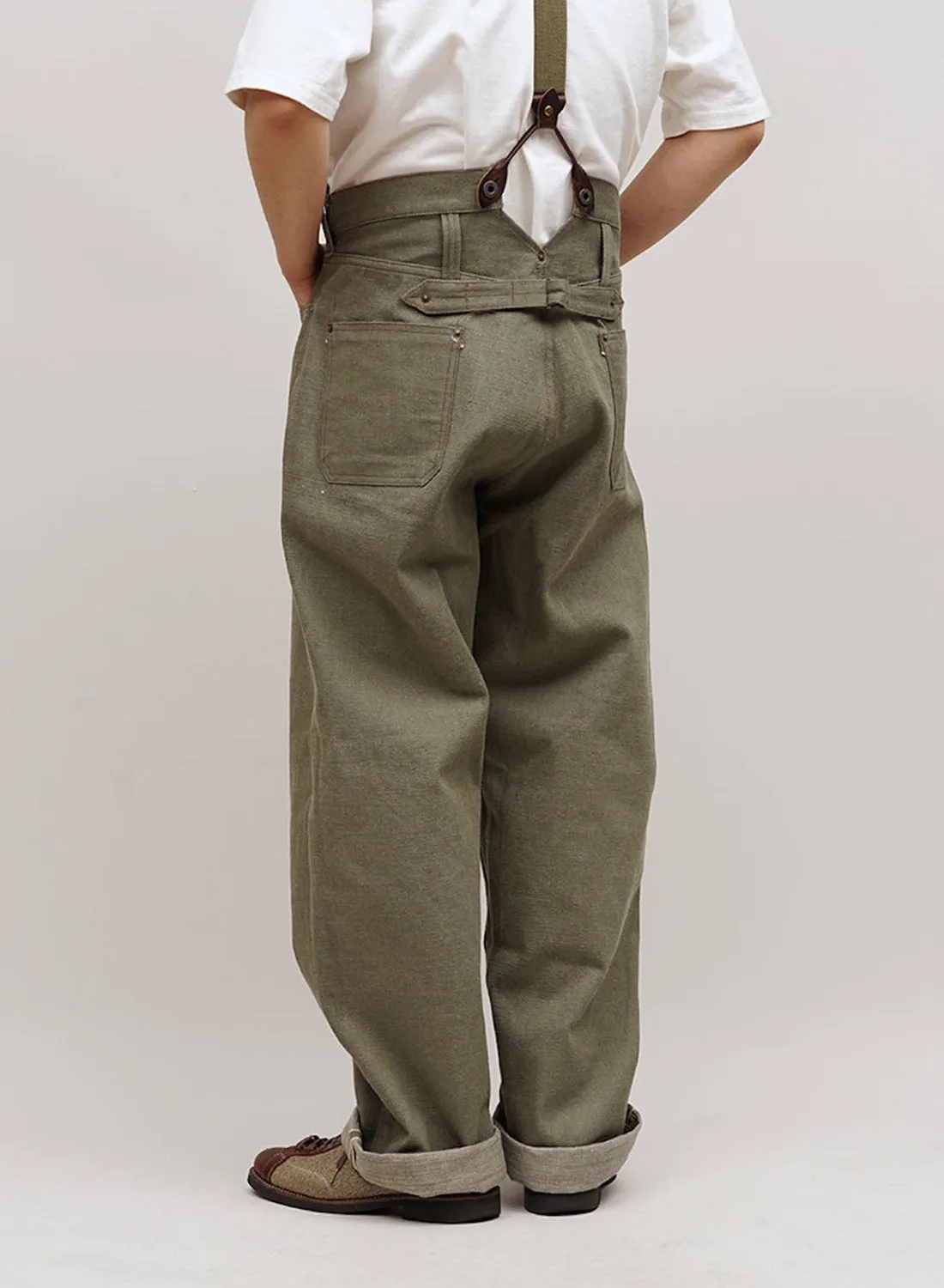 Railman Denim Pant in Green