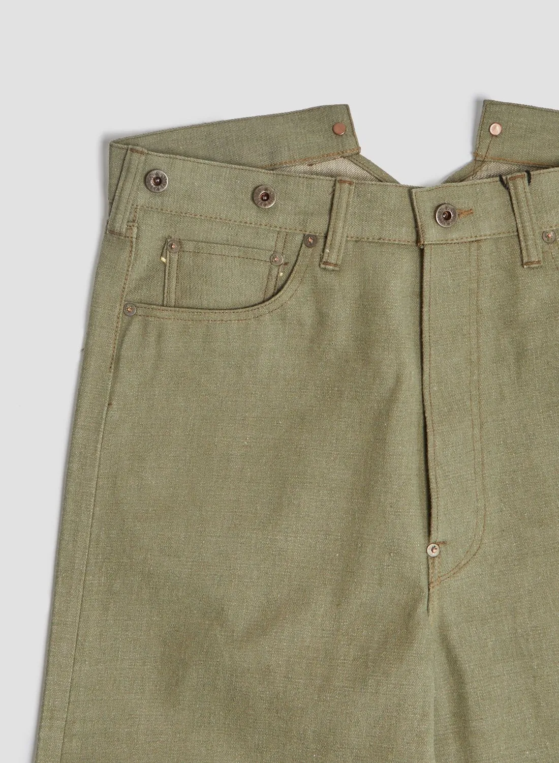 Railman Denim Pant in Green