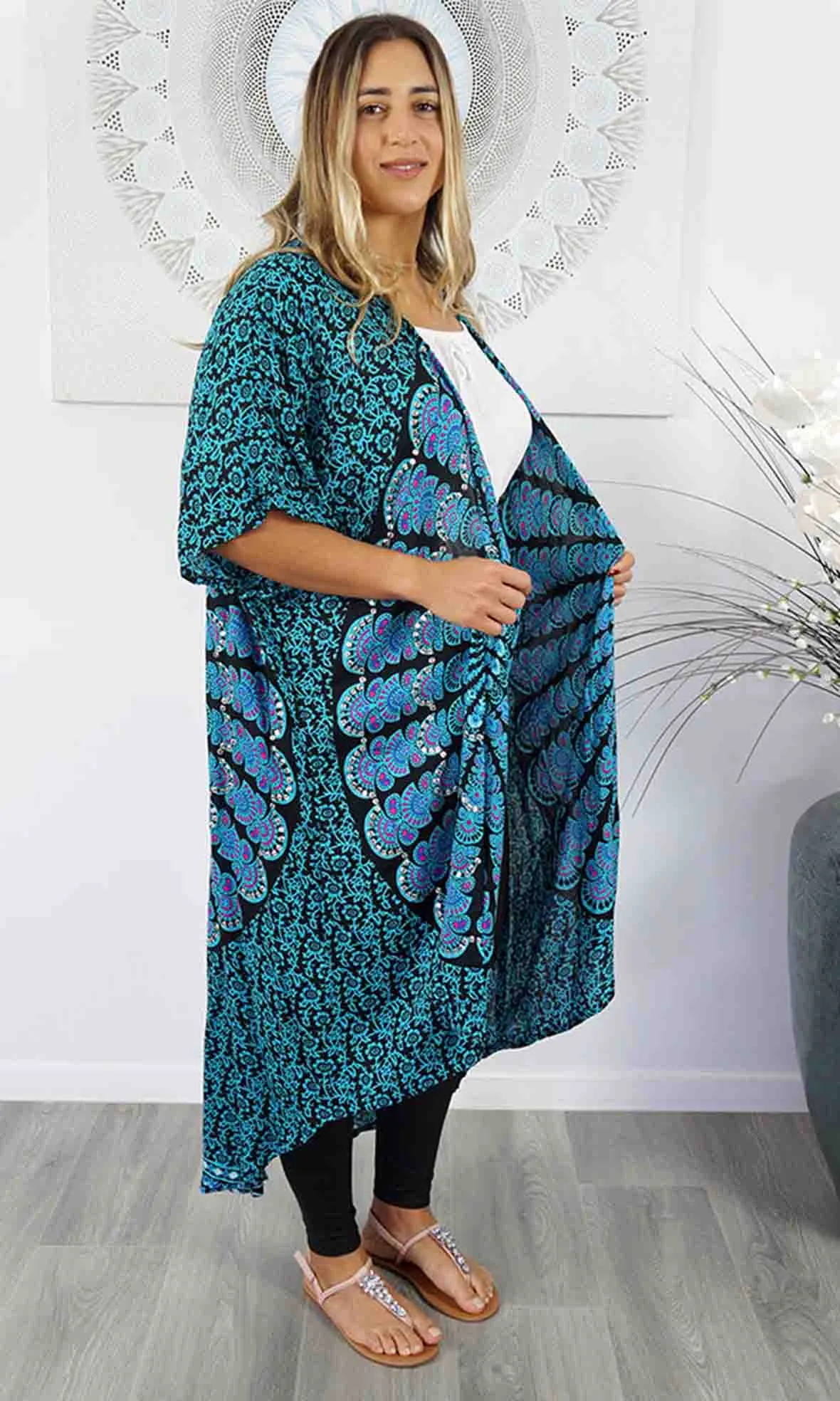 Rayon Bling Cape Long Mandala, More Colours