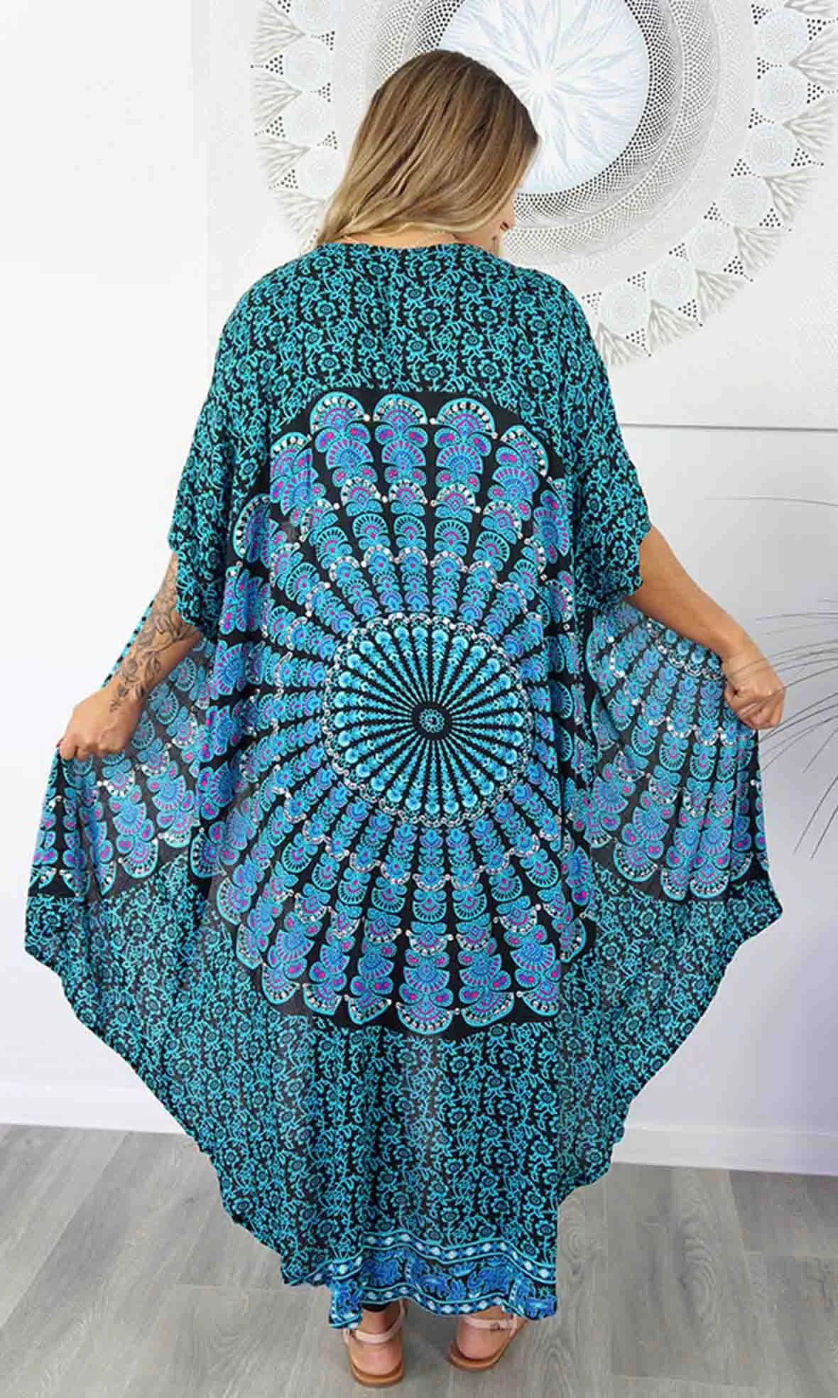 Rayon Bling Cape Long Mandala, More Colours