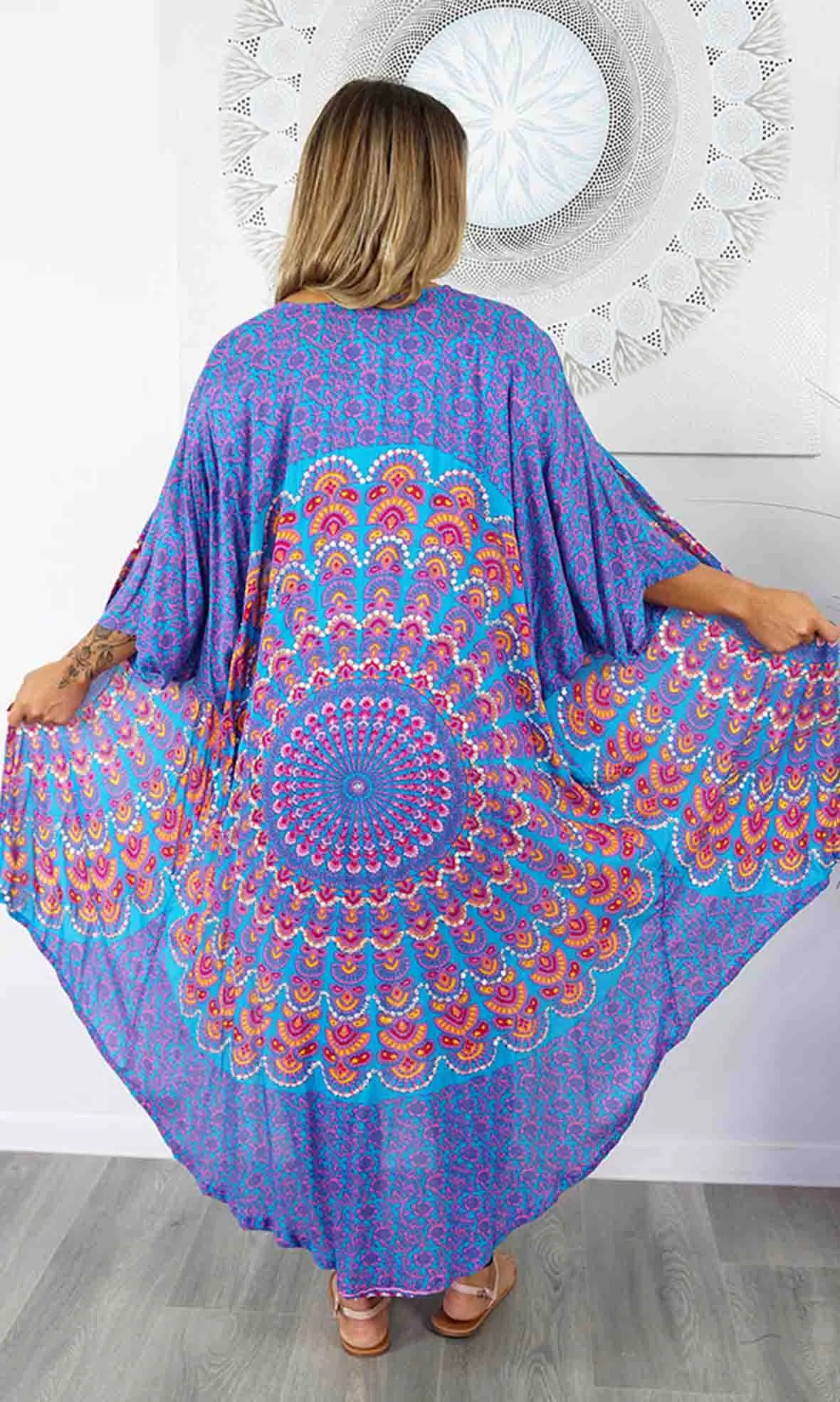 Rayon Bling Cape Long Mandala, More Colours