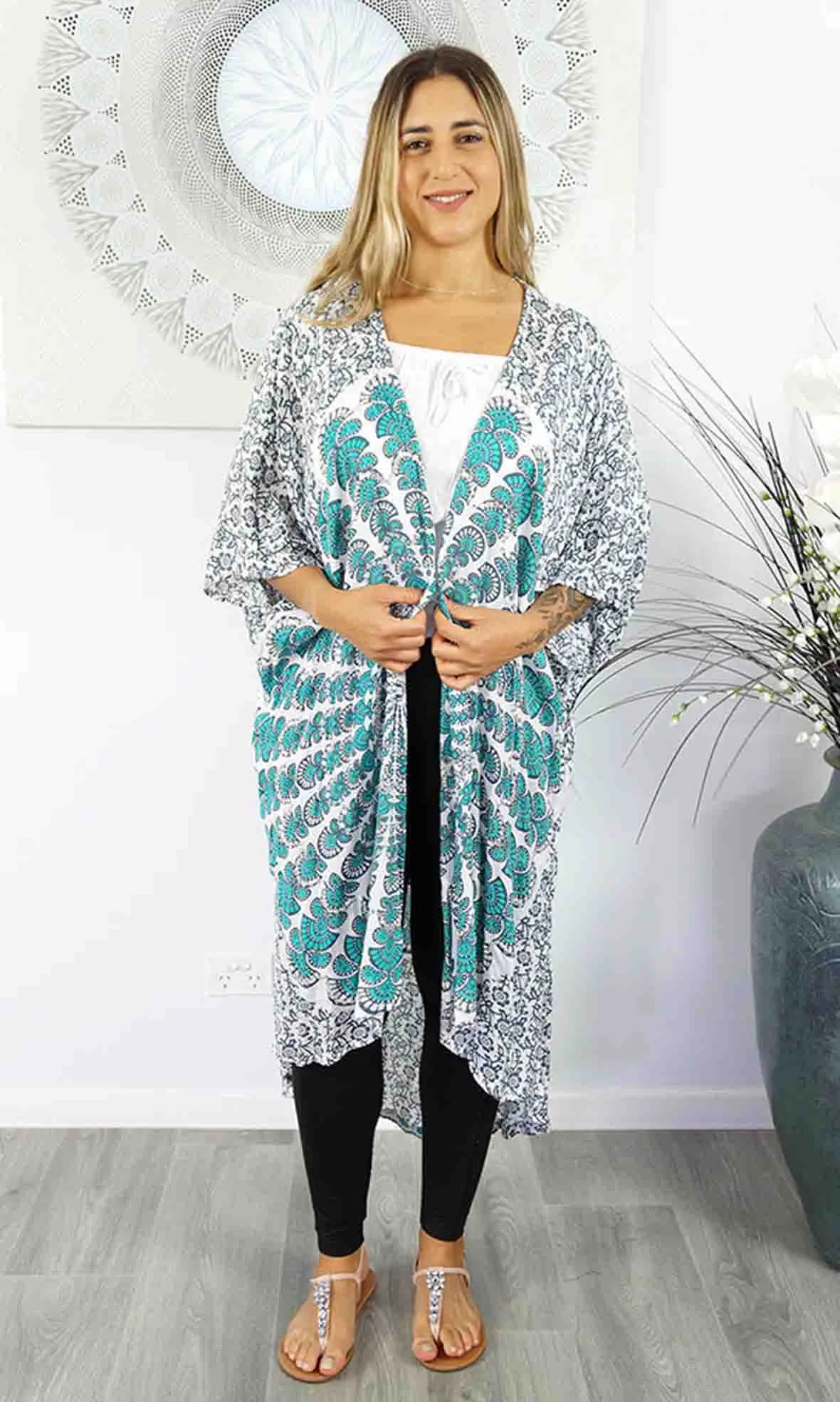 Rayon Bling Cape Long Mandala, More Colours