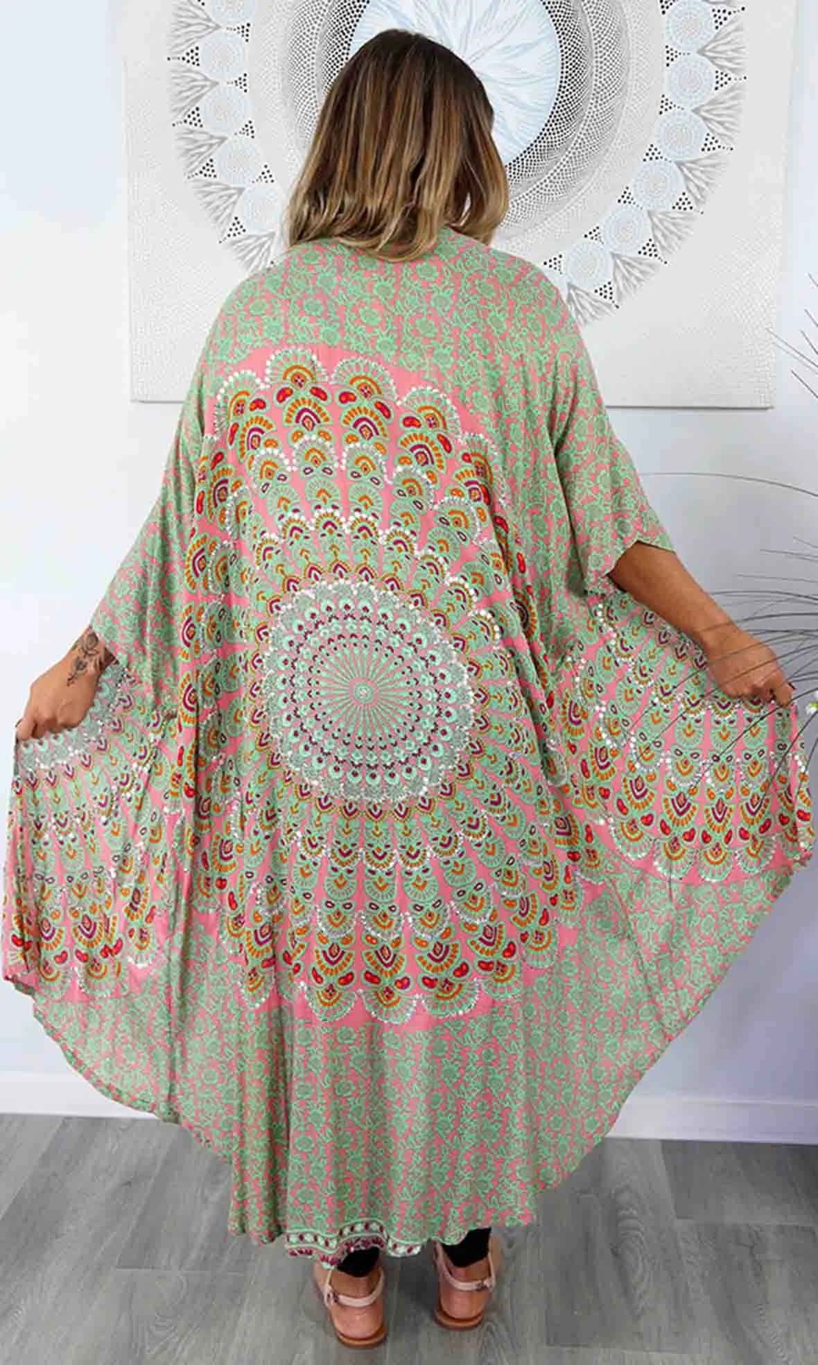 Rayon Bling Cape Long Mandala, More Colours