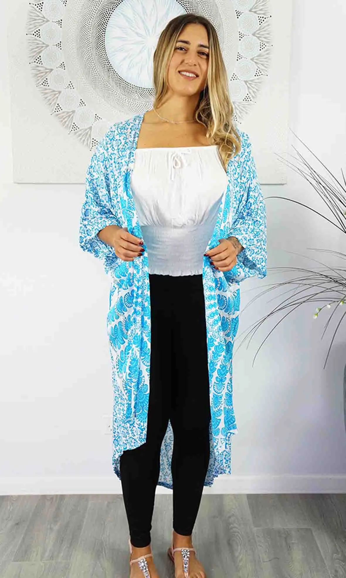 Rayon Bling Cape Long Mandala, More Colours