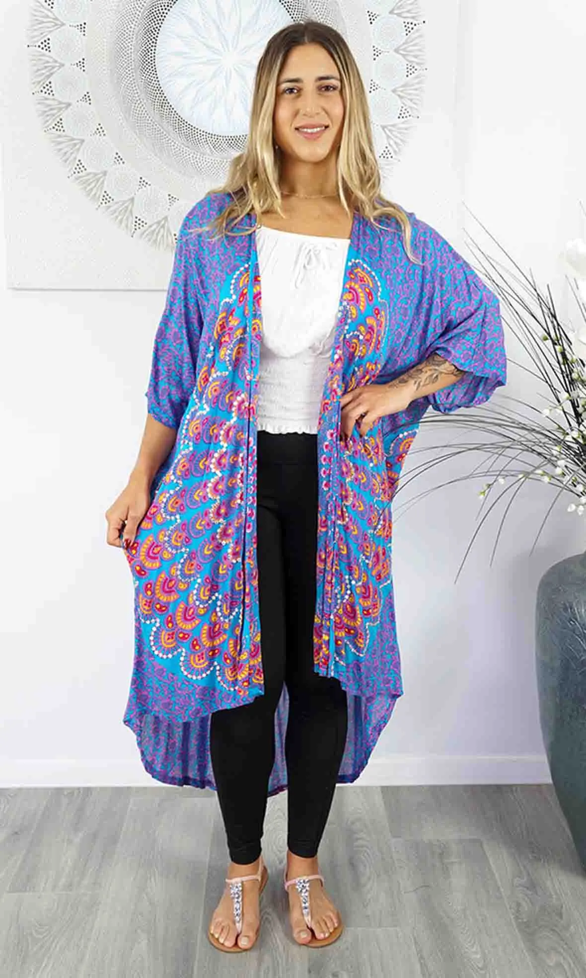 Rayon Bling Cape Long Mandala, More Colours