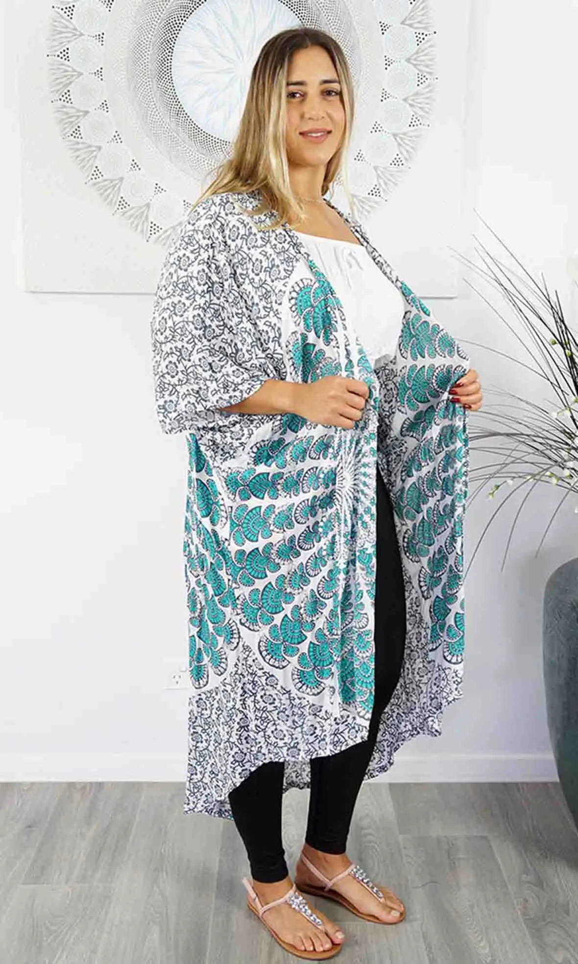 Rayon Bling Cape Long Mandala, More Colours