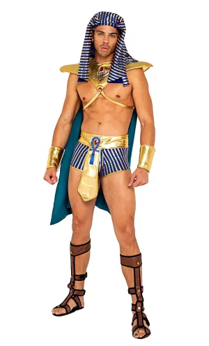 Roma 5pc Mens King Pharaoh of Egypt Costume