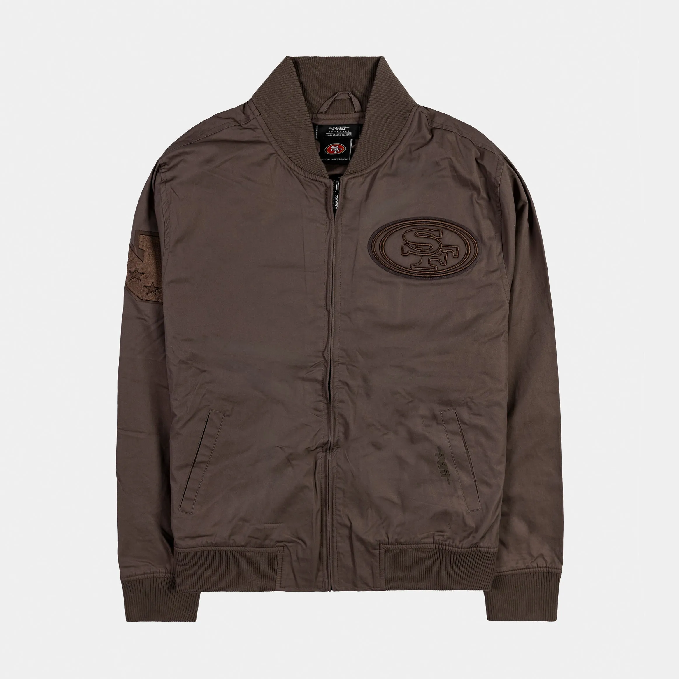 San Francisco 49ers Neutral Twill Mens Jacket (Brown)