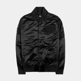 San Francisco 49ers Triple Black Satin Mens Jacket (Black)