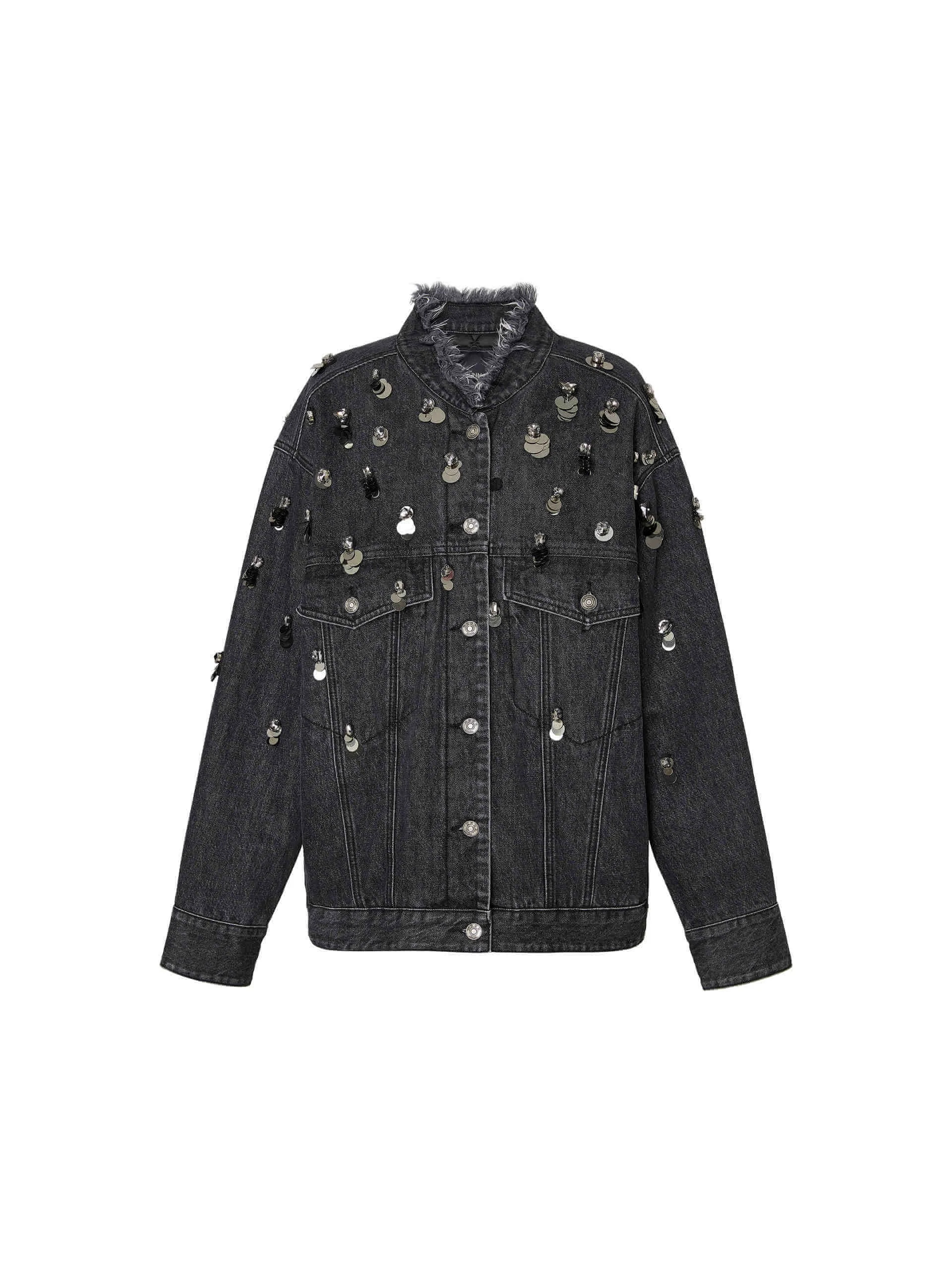 Sequins Detail Denim Jacket