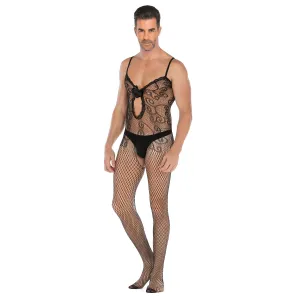 Sexy Fishnet | Sleeveless Bodysuit | Body stocking With Bow | Open Crotch